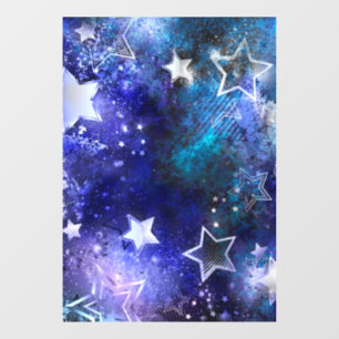 Weltraum-Hintergrund mit Sternen Fensteraufkleber