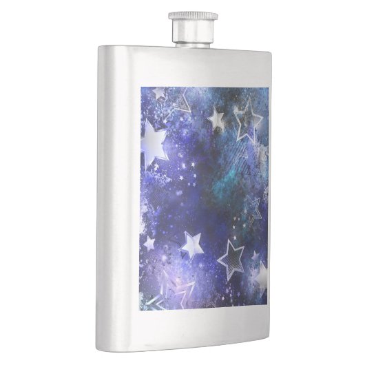 Weltraum-Hintergrund mit Sternen Flachmann (Rechts)