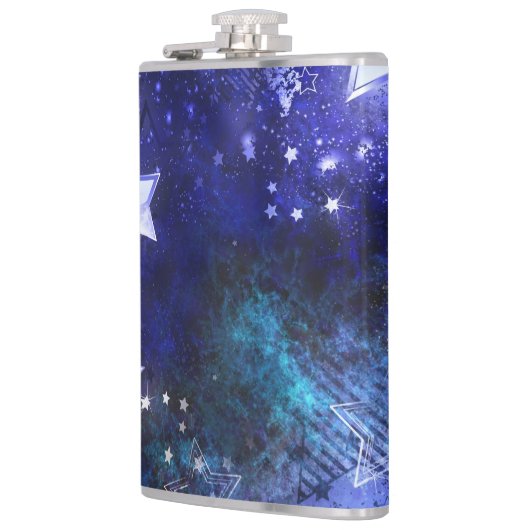 Weltraum-Hintergrund mit Sternen Flachmann (Links)