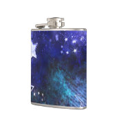 Weltraum-Hintergrund mit Sternen Flachmann (Links)