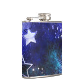 Weltraum-Hintergrund mit Sternen Flachmann (Rechts)