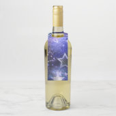 Weltraum-Hintergrund mit Sternen Flaschenanhänger (Auf Flasche)