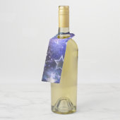 Weltraum-Hintergrund mit Sternen Flaschenanhänger (Angewinkelt)