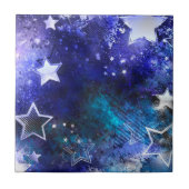 Weltraum-Hintergrund mit Sternen Fliese (Vorderseite)