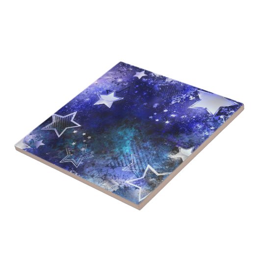 Weltraum-Hintergrund mit Sternen Fliese (Seite)