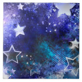 Weltraum-Hintergrund mit Sternen Fliese (Vorderseite)