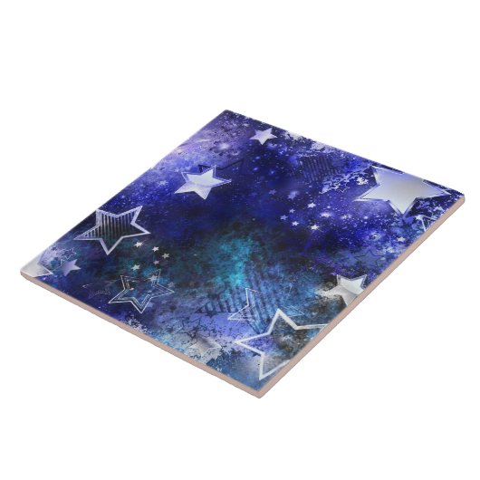 Weltraum-Hintergrund mit Sternen Fliese (Seite)