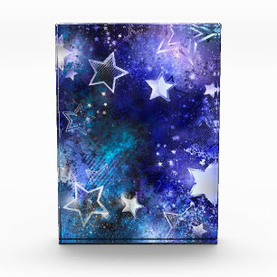 Weltraum-Hintergrund mit Sternen Fotoblock