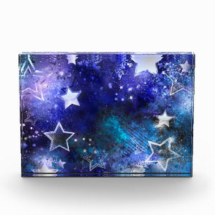 Weltraum-Hintergrund mit Sternen Fotoblock