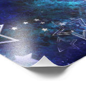 Weltraum-Hintergrund mit Sternen Fotodruck (Ecke)