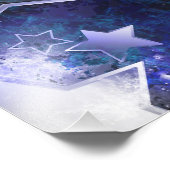 Weltraum-Hintergrund mit Sternen Fotodruck (Ecke)