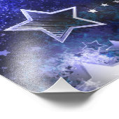 Weltraum-Hintergrund mit Sternen Fotodruck (Ecke)