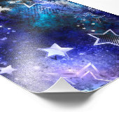 Weltraum-Hintergrund mit Sternen Fotodruck (Ecke)