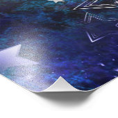 Weltraum-Hintergrund mit Sternen Fotodruck (Ecke)