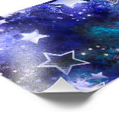Weltraum-Hintergrund mit Sternen Fotodruck (Ecke)