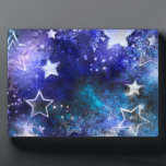 Weltraum-Hintergrund mit Sternen Fotoplatte<br><div class="desc">Leerzeichen mit Sternen</div>