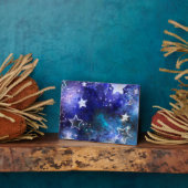 Weltraum-Hintergrund mit Sternen Fotoplatte (Seite)