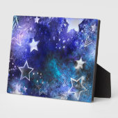 Weltraum-Hintergrund mit Sternen Fotoplatte (Seite)