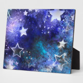 Weltraum-Hintergrund mit Sternen Fotoplatte (Seite)