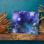 Weltraum-Hintergrund mit Sternen Fotoplatte (Seite)