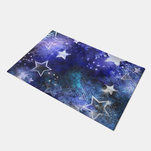 Weltraum-Hintergrund mit Sternen Fußmatte (Schrägansicht)