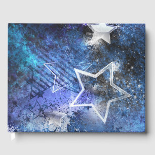 Weltraum-Hintergrund mit Sternen Gästebuch