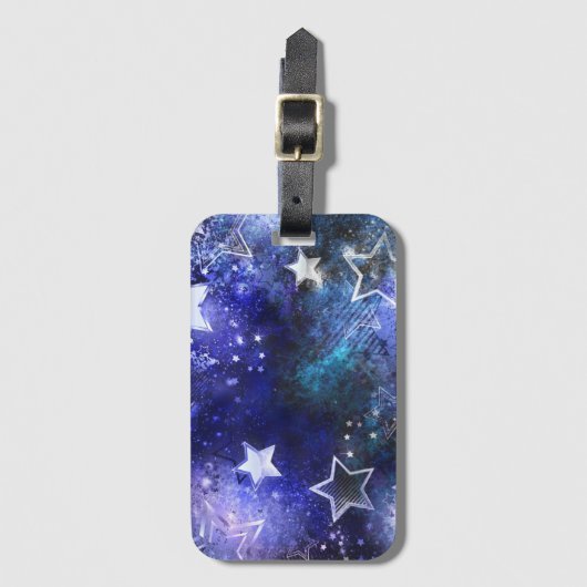 Weltraum-Hintergrund mit Sternen Gepäckanhänger (Vorderseite Vertikal)