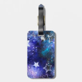 Weltraum-Hintergrund mit Sternen Gepäckanhänger (Rückseite vertikal)