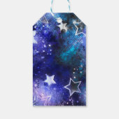 Weltraum-Hintergrund mit Sternen Geschenkanhänger (Rückseite)
