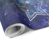 Weltraum-Hintergrund mit Sternen Geschenkpapier (Rolleneckpunkt)