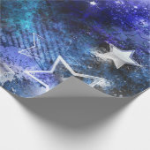 Weltraum-Hintergrund mit Sternen Geschenkpapier (Ecke)