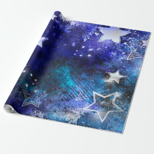 Weltraum-Hintergrund mit Sternen Geschenkpapier