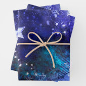 Weltraum-Hintergrund mit Sternen Geschenkpapier Set (Beispiel)