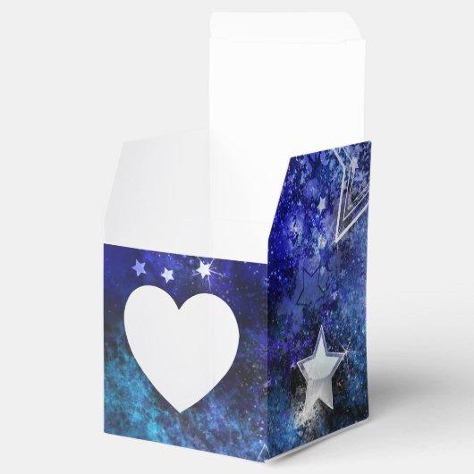 Weltraum-Hintergrund mit Sternen Geschenkschachtel (Geöffnet)