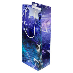 Weltraum-Hintergrund mit Sternen Geschenktüte Für Weinflaschen