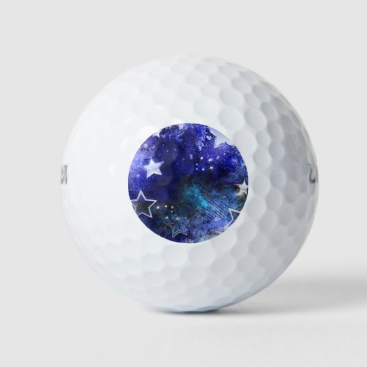 Weltraum-Hintergrund mit Sternen Golfball (Vorderseite)