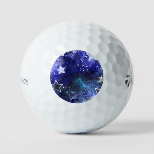Weltraum-Hintergrund mit Sternen Golfball (Vorderseite)