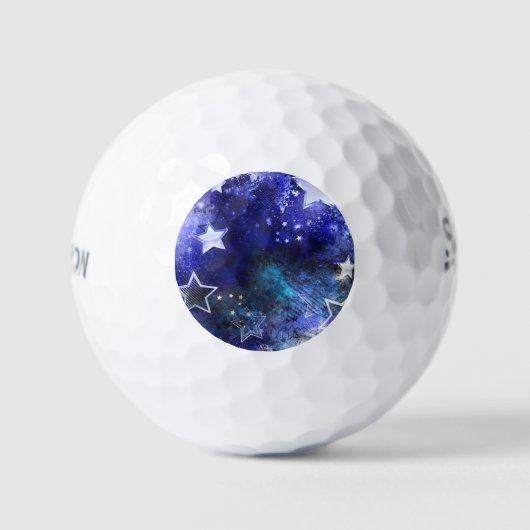 Weltraum-Hintergrund mit Sternen Golfball (Vorderseite)