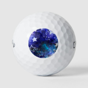 Weltraum-Hintergrund mit Sternen Golfball