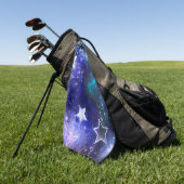 Weltraum-Hintergrund mit Sternen Golfhandtuch (Gras)