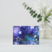 Weltraum-Hintergrund mit Sternen Hinweiskarte (Stehend Vorderseite)