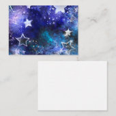 Weltraum-Hintergrund mit Sternen Hinweiskarte (Vorne/Hinten)