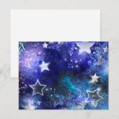 Weltraum-Hintergrund mit Sternen Hinweiskarte (Vorne/Hinten)