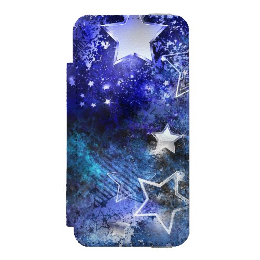 Weltraum-Hintergrund mit Sternen Incipio iPhone Geldbeutel-Hülle (Folio Vorderseite)