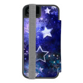 Weltraum-Hintergrund mit Sternen Incipio iPhone Geldbeutel-Hülle (Folio Rückseite)