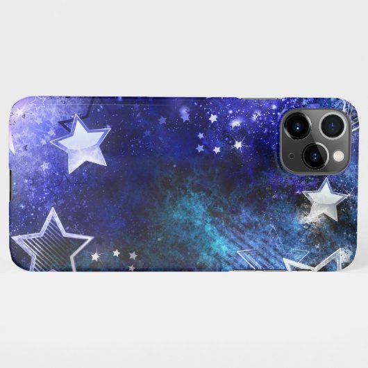 Weltraum-Hintergrund mit Sternen iPhone Hülle (Rückseite (Horizontal))