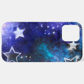 Weltraum-Hintergrund mit Sternen iPhone Hülle (Hinten horizontal)
