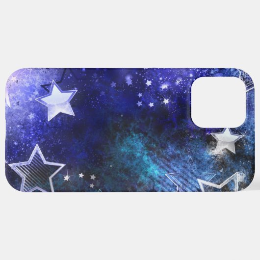 Weltraum-Hintergrund mit Sternen iPhone Hülle (Hinten horizontal)