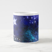 Weltraum-Hintergrund mit Sternen Jumbo-Tasse (Vorderseite)