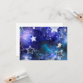 Weltraum-Hintergrund mit Sternen Karte (Vorderseite/Rückseite Beispiel)